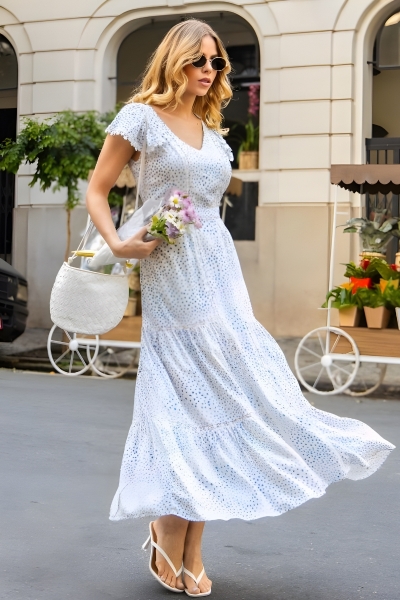 Vestido Renda Midi