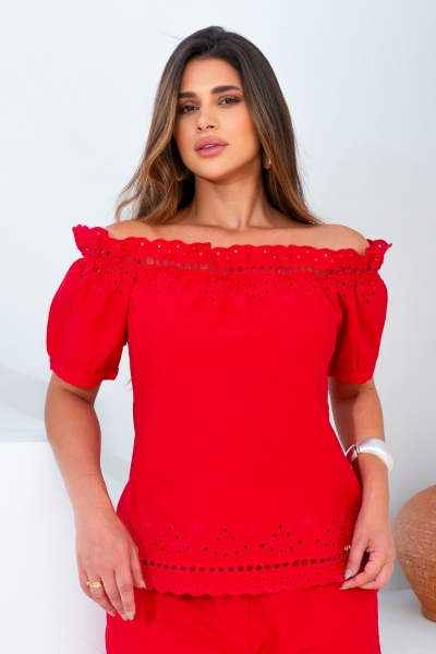 Blusa Ciganinha Bordada